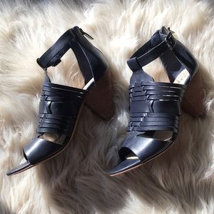 Navy Vince Comuto Heeled Strappy Sandals